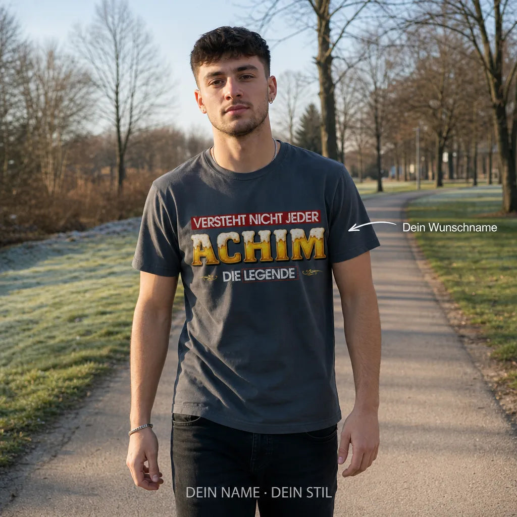 Personalisiertes Legenden T-Shirt mit Namen - Geboren um legendär zu sein