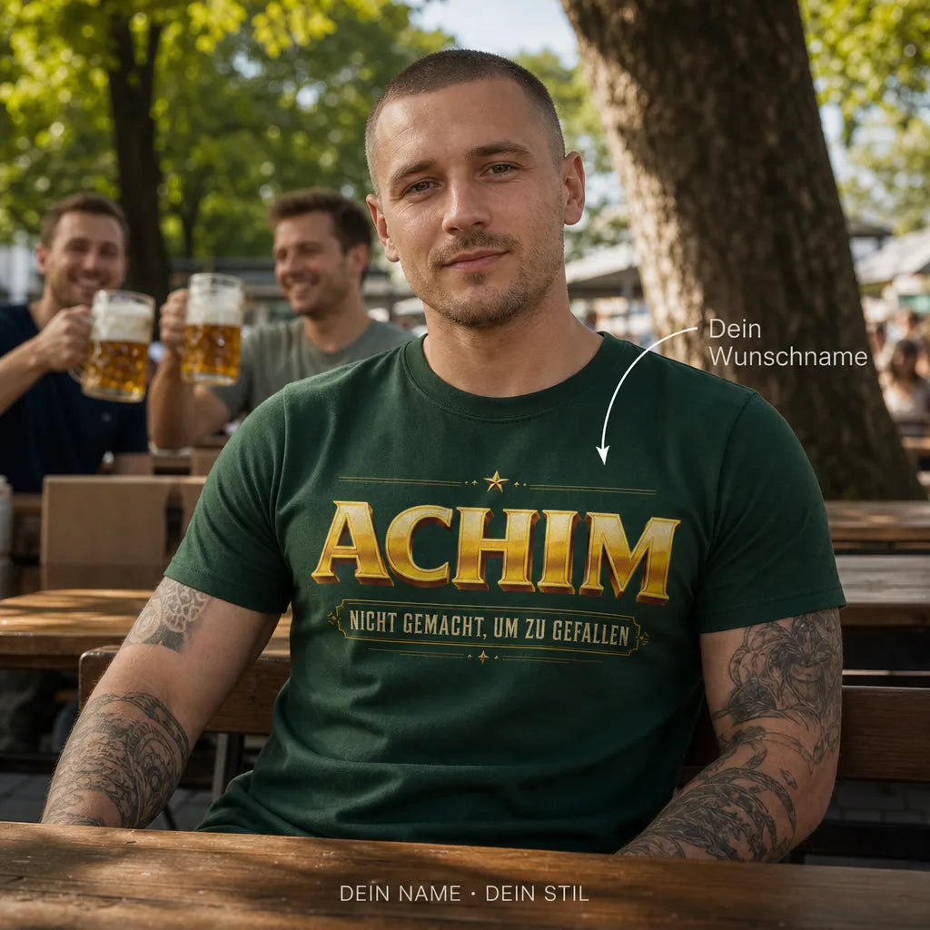 Personalisiertes Bier T-Shirt mit Namen - Kein Trend, ein Original