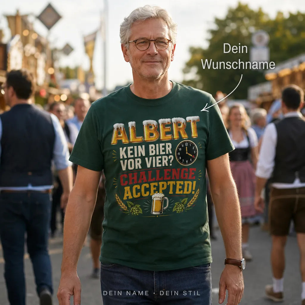Personalisiertes Bier T-Shirt mit Namen - Bier ist meine Therapie