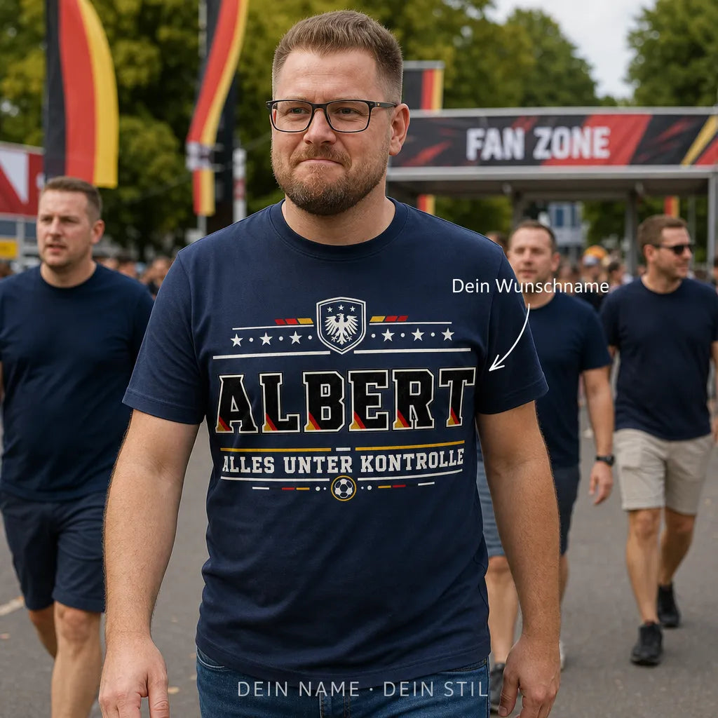 Personalisiertes Fußball Deutschland T-Shirt mit Namen - Alles unter Kontrolle