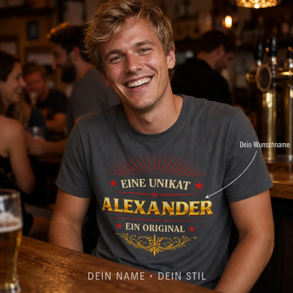 Personalisiertes Klassiker T-Shirt mit Namen - Ein echtes Original seit je