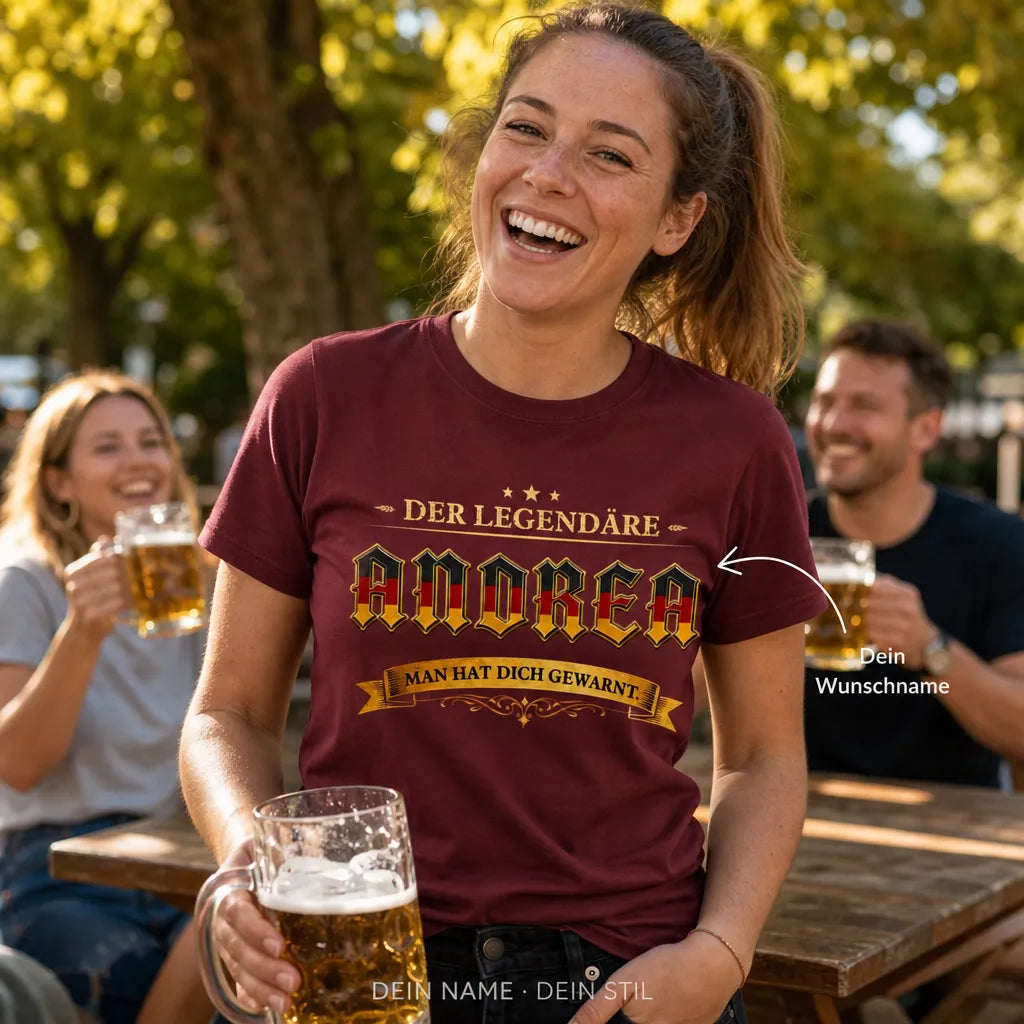 Personalisiertes Deutschland T-Shirt mit Namen - Bleib ruhig, ich regel das