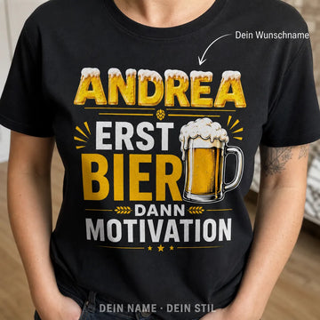 Personalisiertes Bier T-Shirt mit Namen - Mein Bier gehört mir