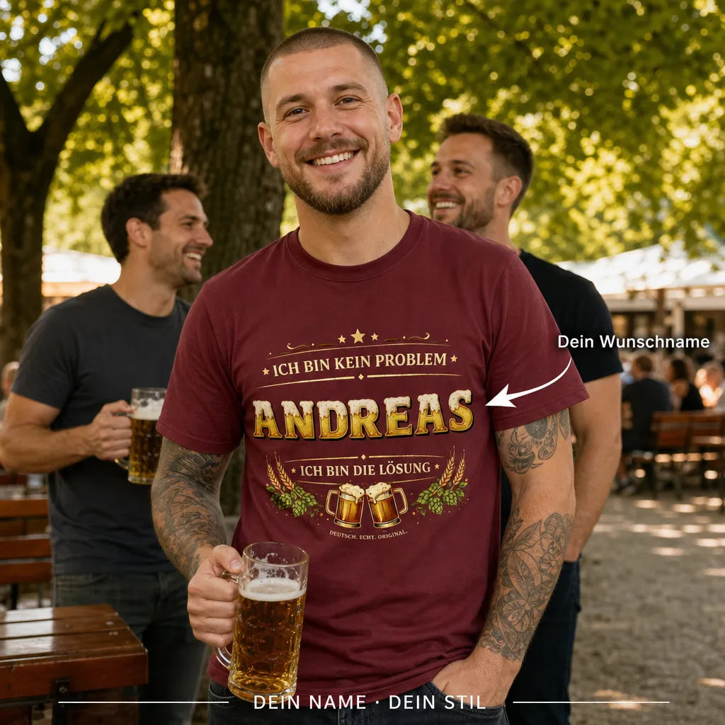 Personalisiertes Original T-Shirt mit Namen - Geboren, keine Kopie