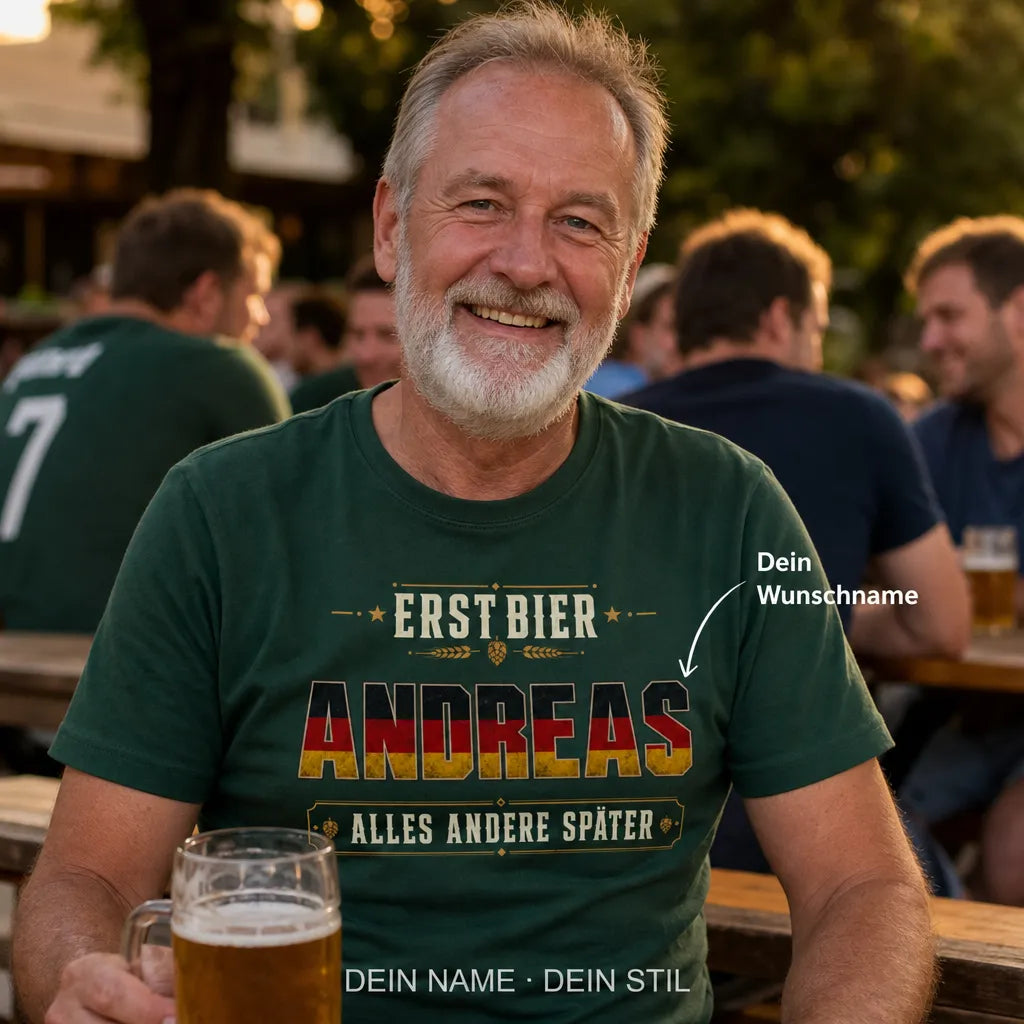 Personalisiertes Fußball T-Shirt mit Namen - Andere reden, du triffst