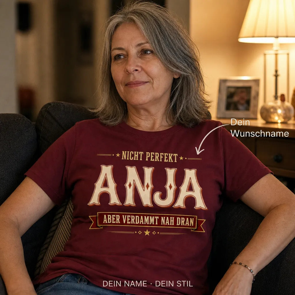Personalisiertes Deutschland T-Shirt mit Namen - Ruhig. Aber gefährlich.