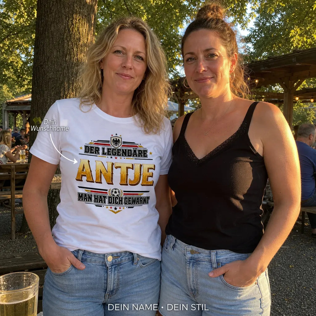 Personalisiertes Fußball T-Shirt mit Namen - Man hat dich gewarnt