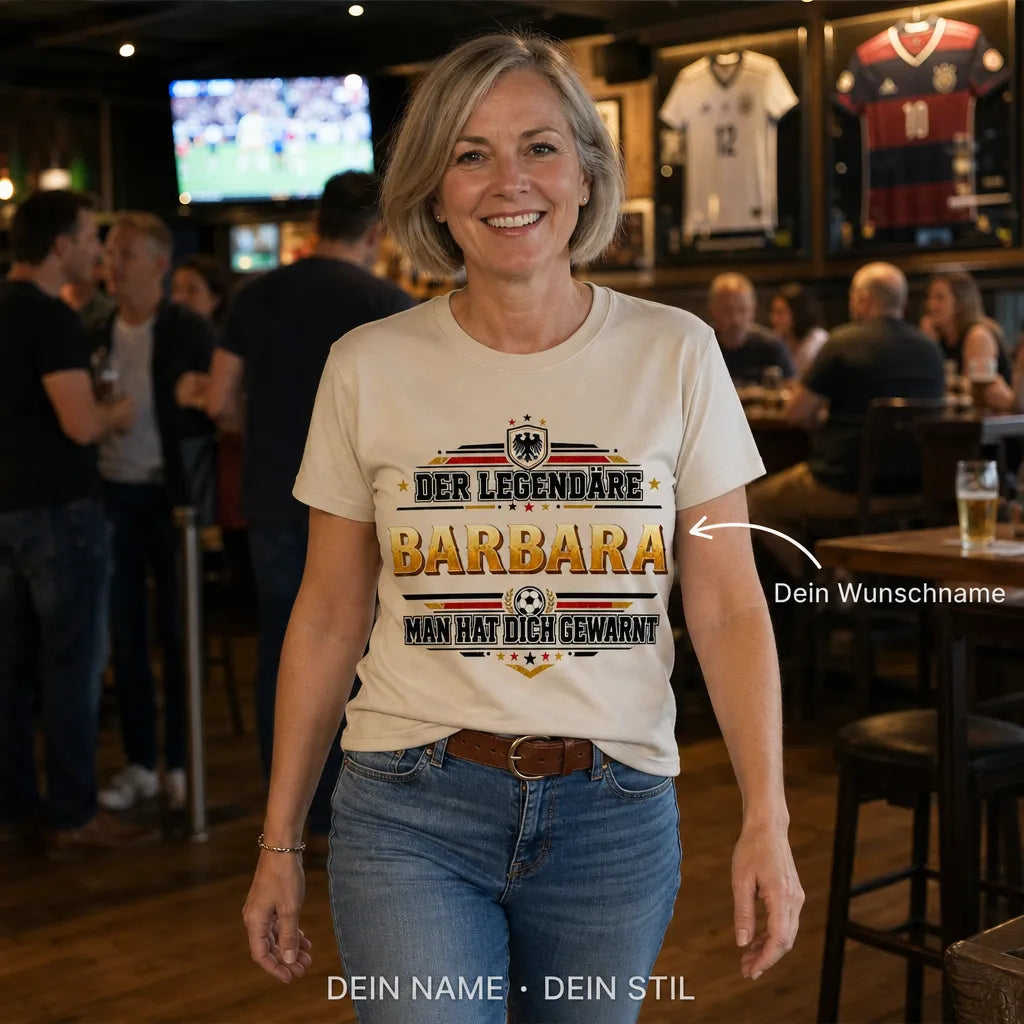 Personalisiertes Fußball T-Shirt mit Namen - Man hat dich gewarnt