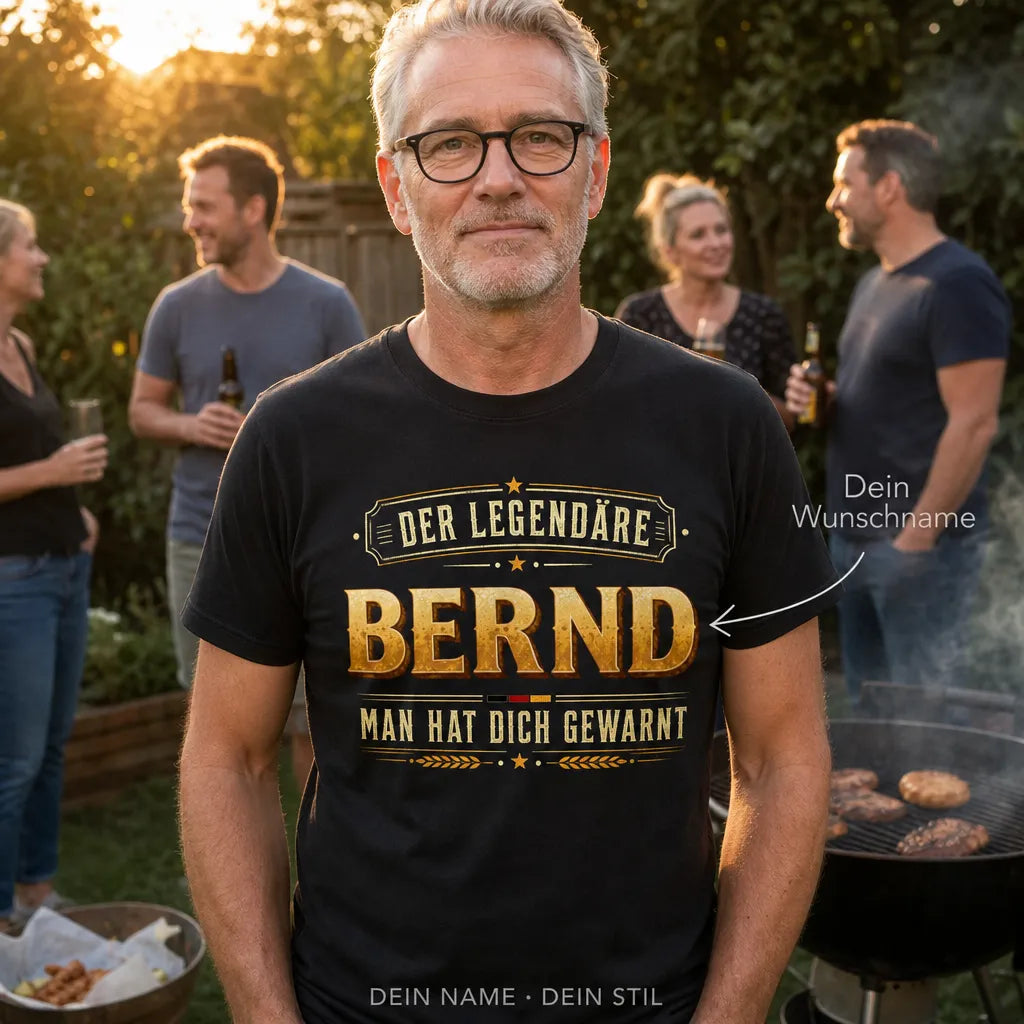 Personalisiertes Legende T-Shirt mit Namen - Man hat dich gewarnt