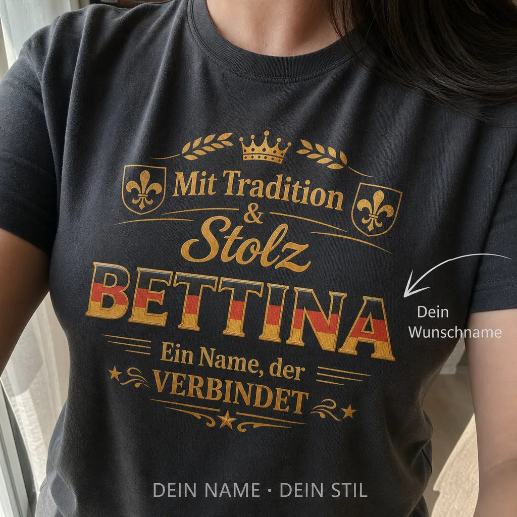 Personalisiertes Persönlichkeit T-Shirt mit Namen - Klar, direkt, kein Gelaber