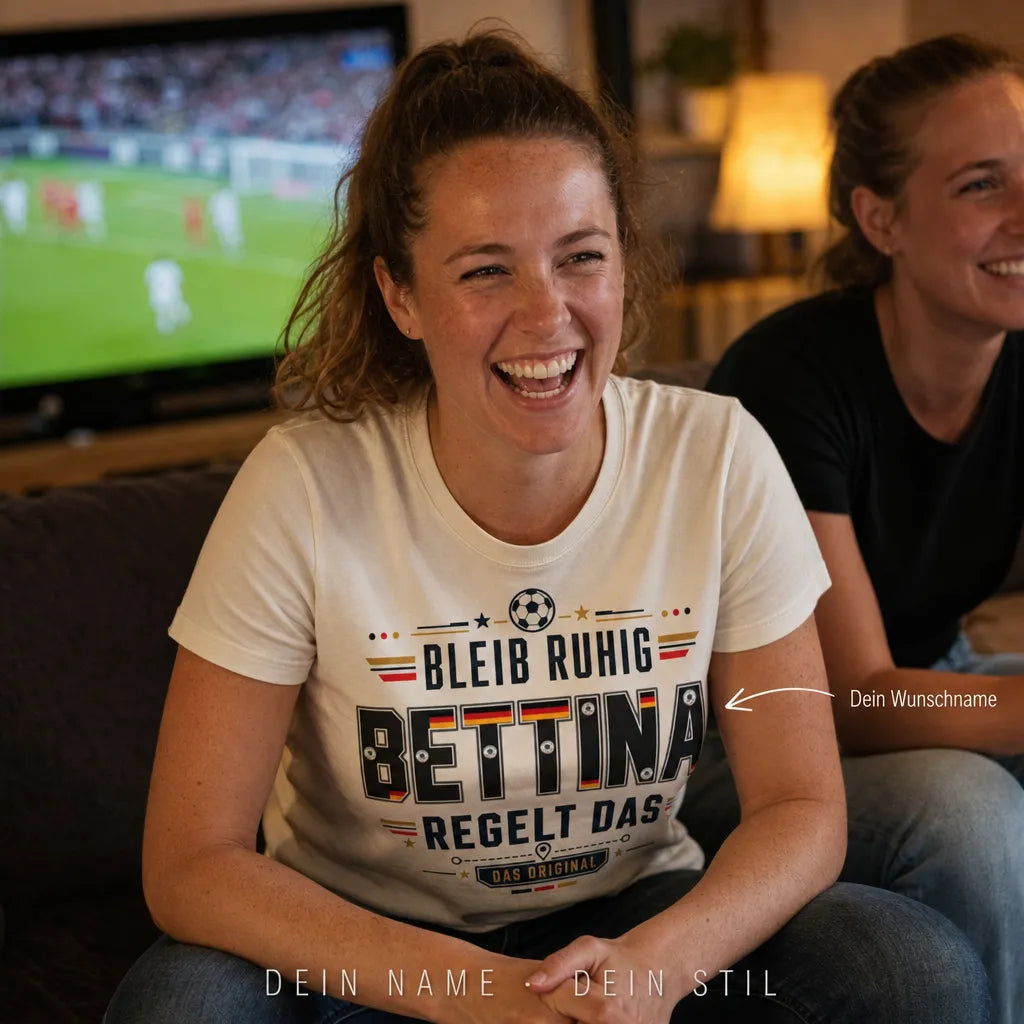 Personalisiertes Fußball T-Shirt mit Namen - Andere reden, du triffst