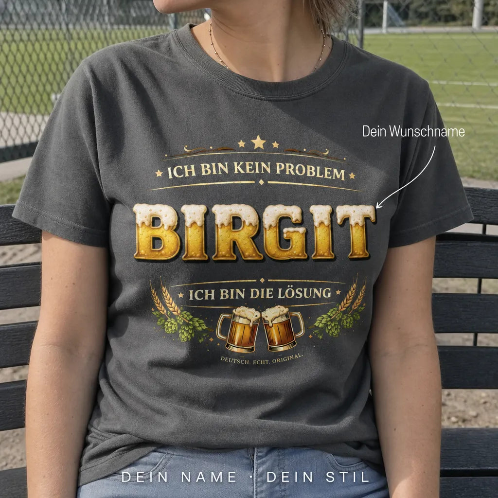 Personalisiertes Original T-Shirt mit Namen - Geboren, keine Kopie
