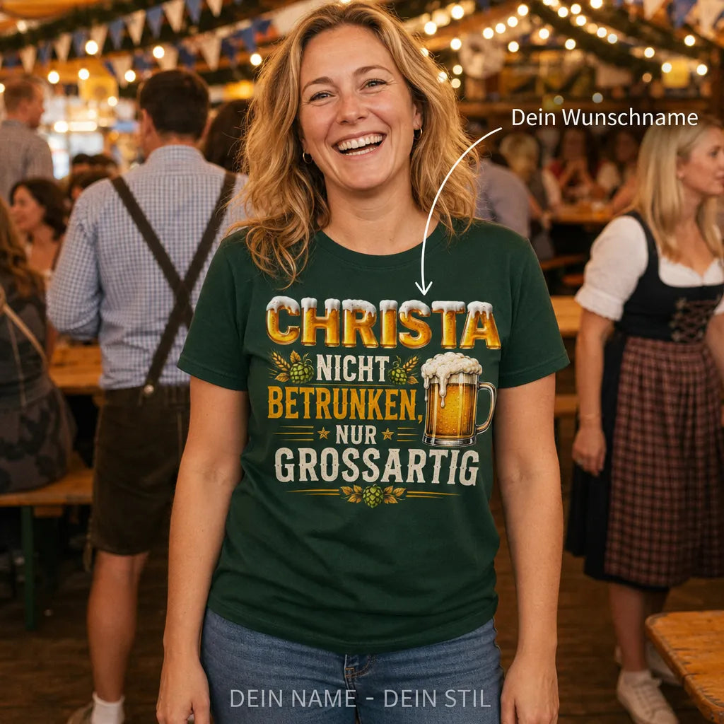 Personalisiertes Bier T-Shirt mit Namen - Und noch ein Bier!
