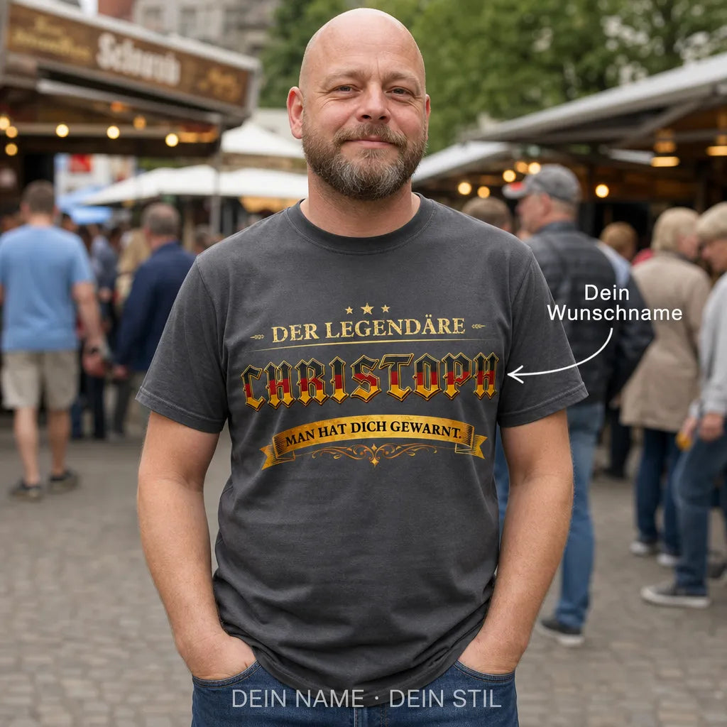 Personalisiertes Deutschland T-Shirt mit Namen - Bleib ruhig, ich regel das