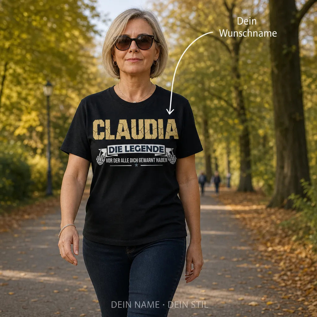 Personalisiertes Legende T-Shirt mit Namen - Die Legende rockt immer
