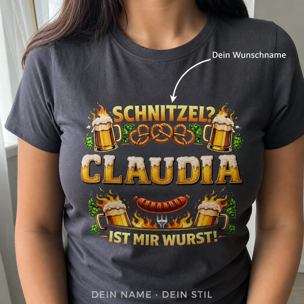 Personalisiertes Grill Bier T-Shirt mit Namen - Dann war der Grill an