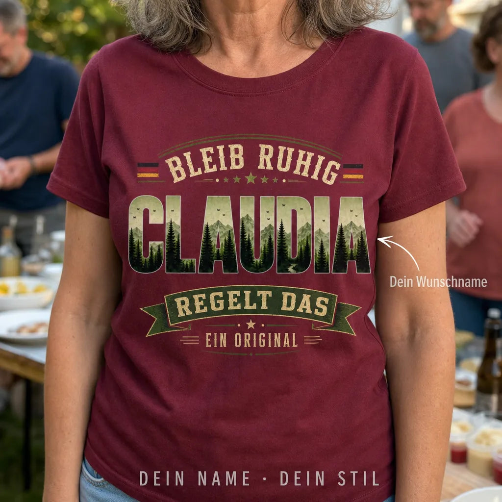 Personalisiertes Original T-Shirt mit Namen - Geboren um echt zu sein