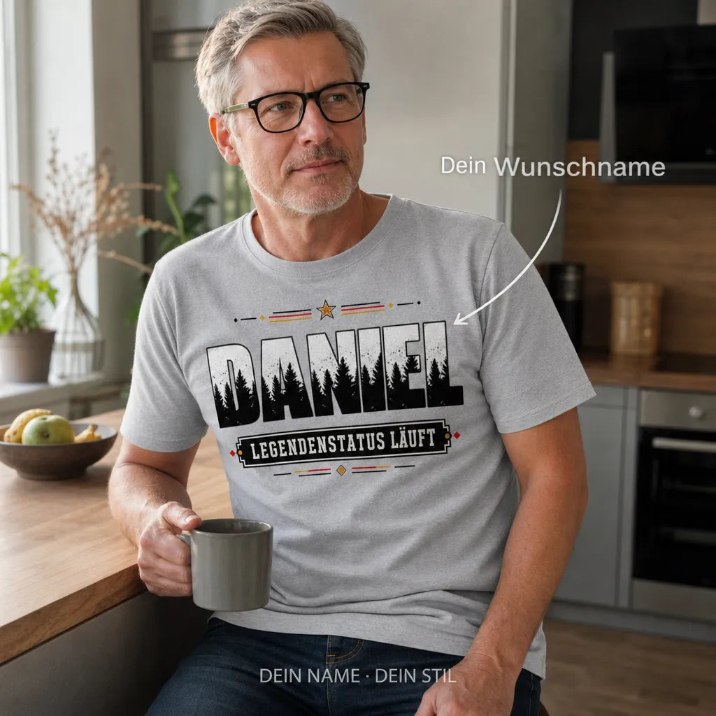 Personalisiertes Spruch T-Shirt mit Namen - Bleib ruhig, ich regelts