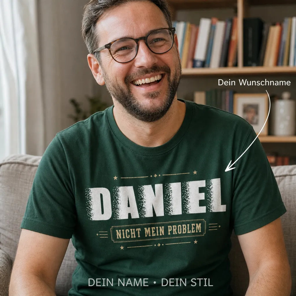 Personalisiertes Experte T-Shirt mit Namen - Frag ihn, er weiß es