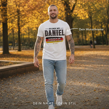 Personalisiertes Legende T-Shirt mit Namen - Geboren um legendär zu sein