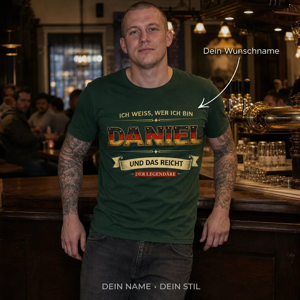 Personalisiertes Bier T-Shirt mit Namen - Trinkt wie ein Deutscher