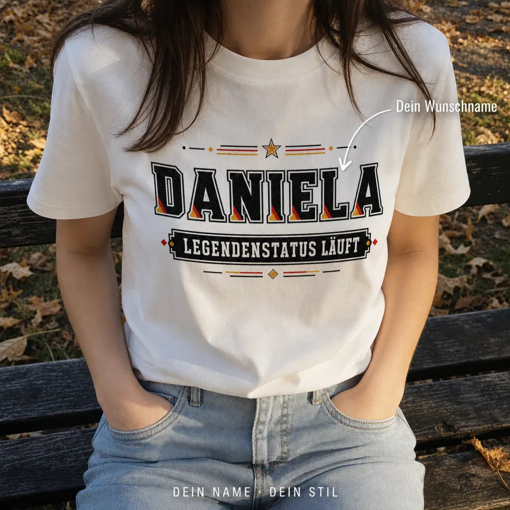 Personalisiertes Spruch T-Shirt mit Namen - Ich bin die Lösung!