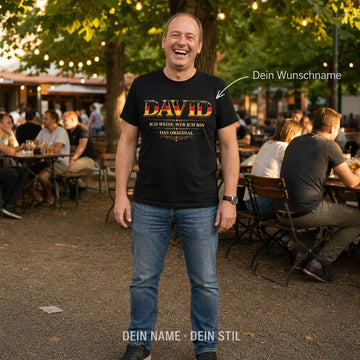 Personalisiertes Original T-Shirt mit Namen - Ich bin das Original