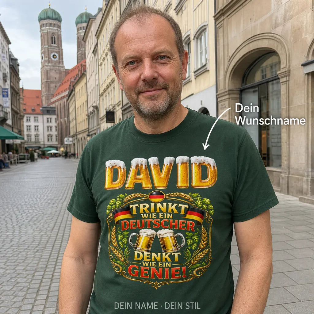 Personalisiertes Oktoberfest T-Shirt mit Namen - Für das beste Saufteam