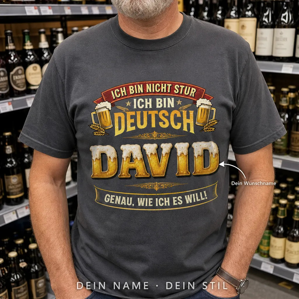 Personalisiertes Bier T-Shirt mit Namen - Ohne Bier? Ohne mich!