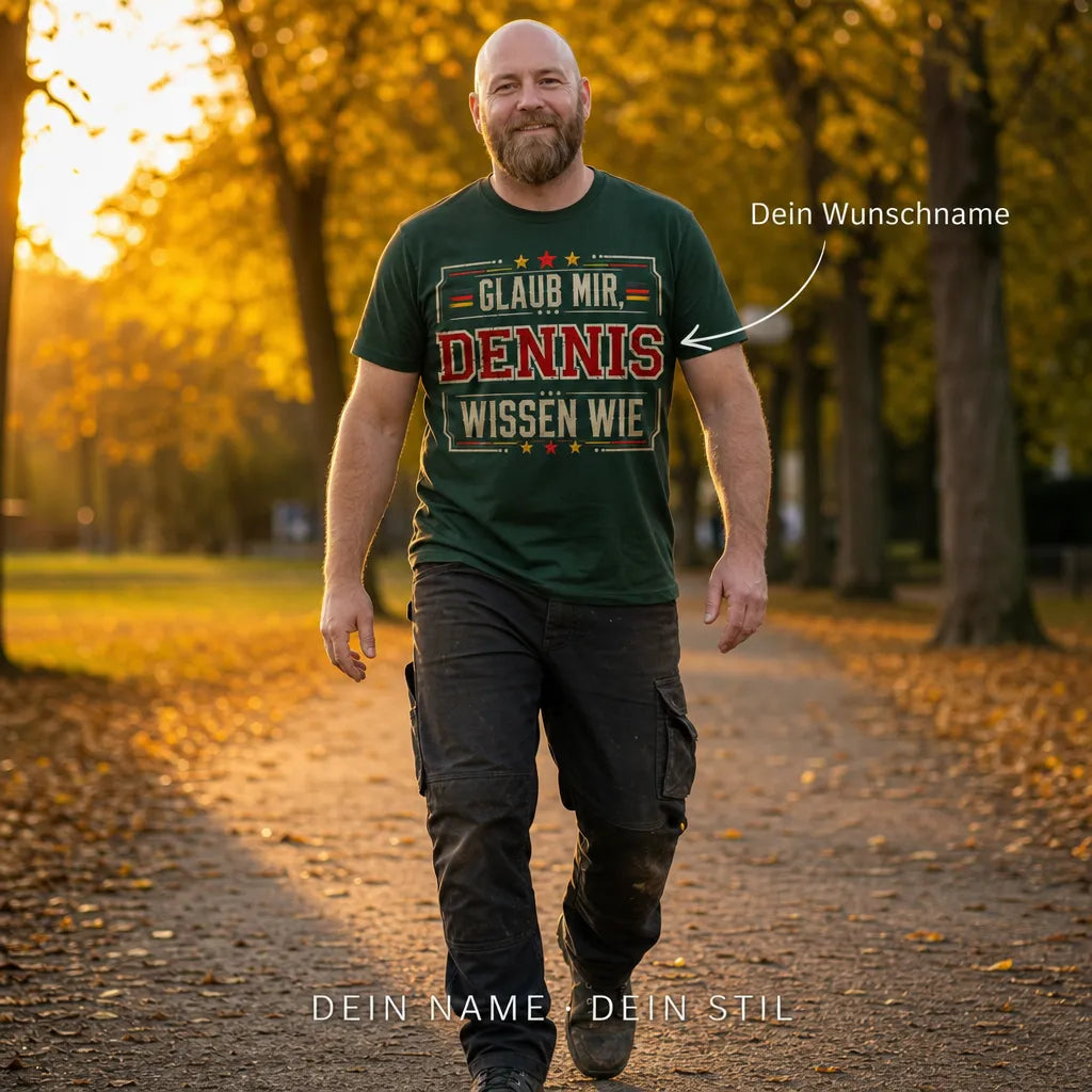 Personalisiertes Deutschland T-Shirt mit Namen - Stolz und Ehre tragen