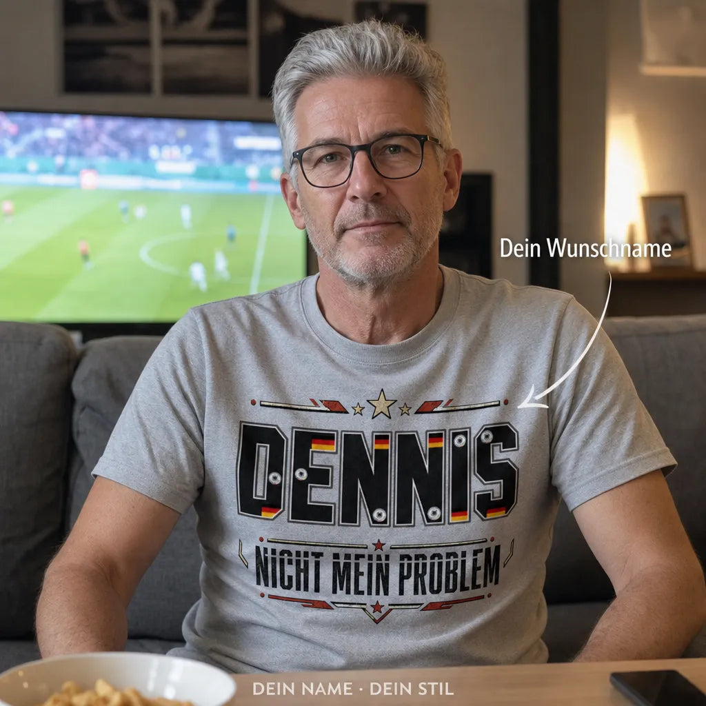 Personalisiertes Fußball Deutschland T-Shirt mit Namen - Das sagt genug