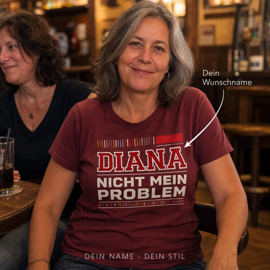 Personalisiertes Original T-Shirt mit Namen - Bleib ruhig, Name regelt das