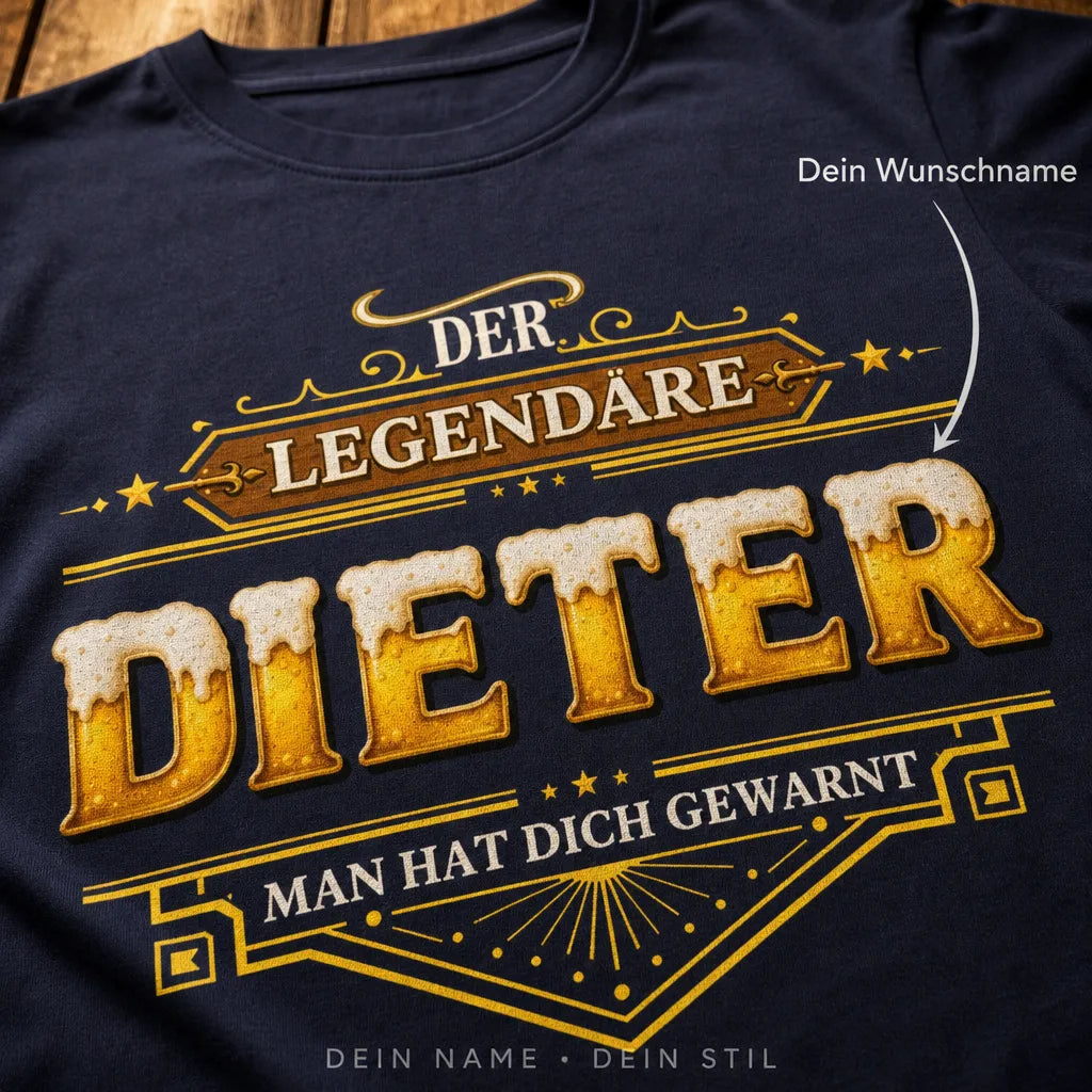 Personalisiertes Legende T-Shirt mit Namen - Man hat dich gewarnt