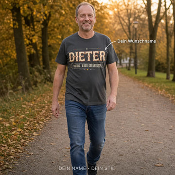 Personalisiertes Deutschland T-Shirt mit Namen - Ruhig. Aber gefährlich.