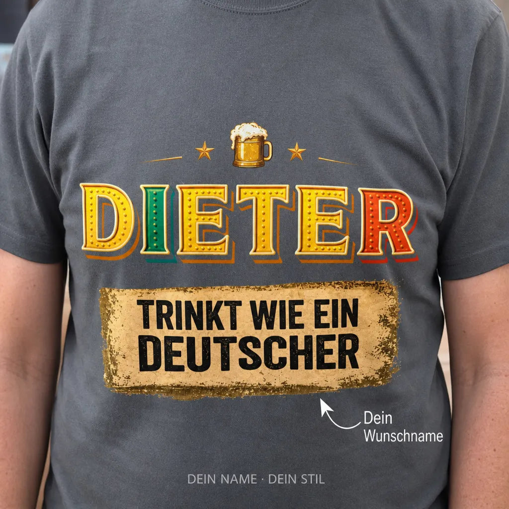 Personalisiertes Original T-Shirt mit Namen - Bleib ruhig, ich regelts