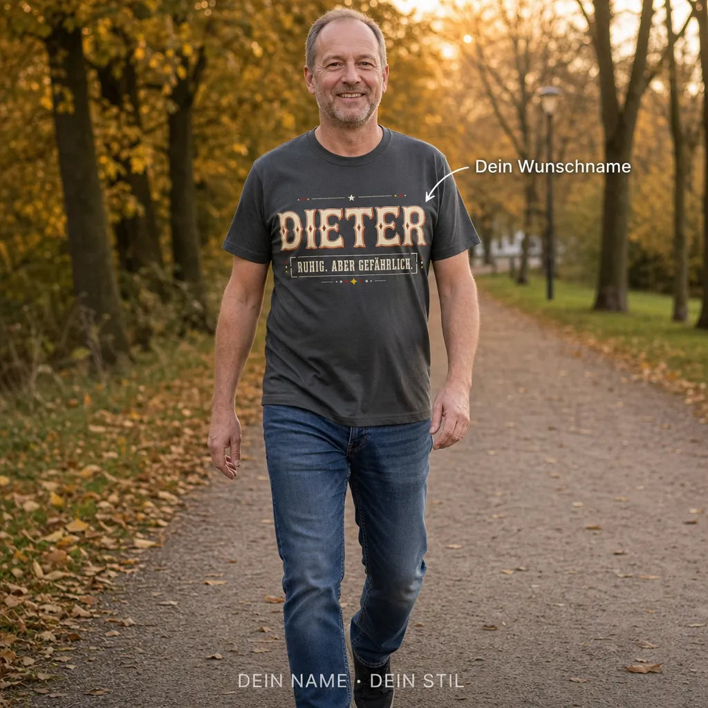 Personalisiertes Humor T-Shirt mit Namen - Aber verdammt nah dran