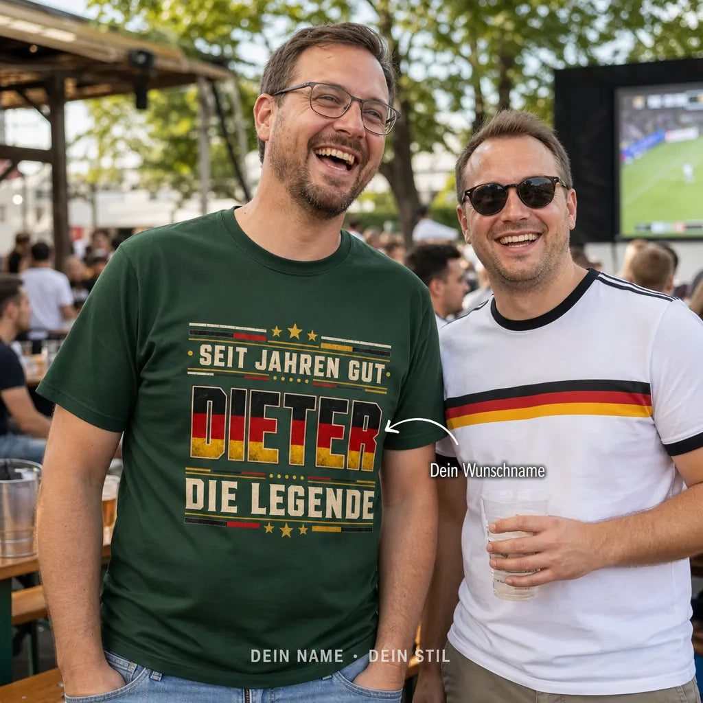 Personalisiertes Fußball T-Shirt mit Namen - Fußball und du zusammen