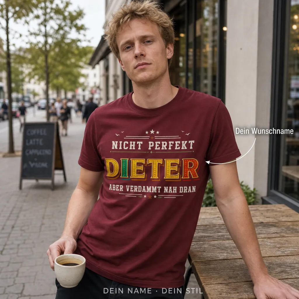 Personalisiertes Laune T-Shirt mit Namen - So sehe ich immer aus
