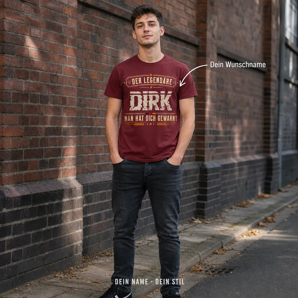 Personalisiertes Legende T-Shirt mit Namen - Man hat dich gewarnt