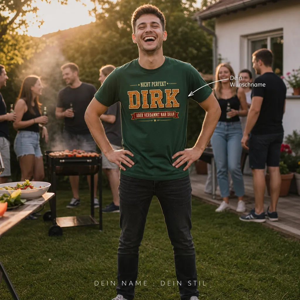 Personalisiertes Deutschland T-Shirt mit Namen - Bleib Ruhig, sie regelt das