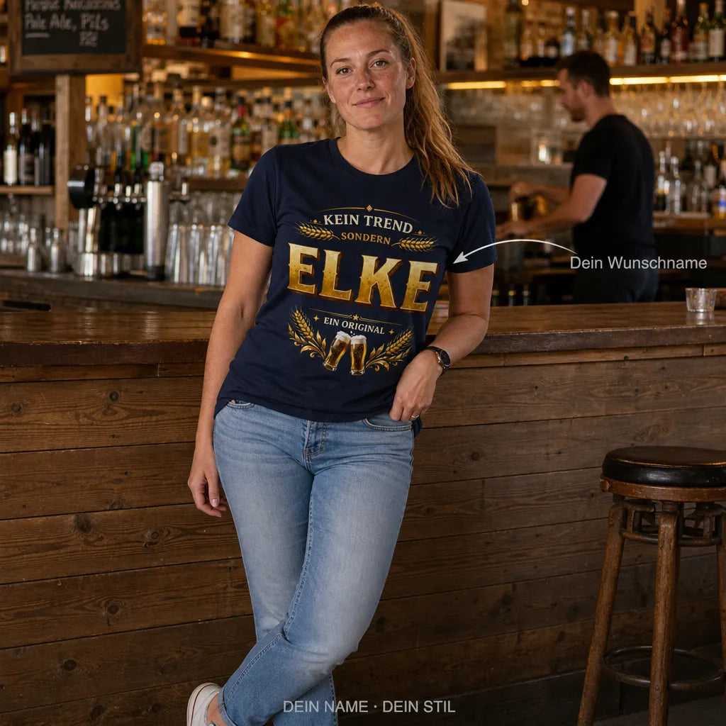 Personalisiertes Bier T-Shirt mit Namen - Kein Trend, ein Original