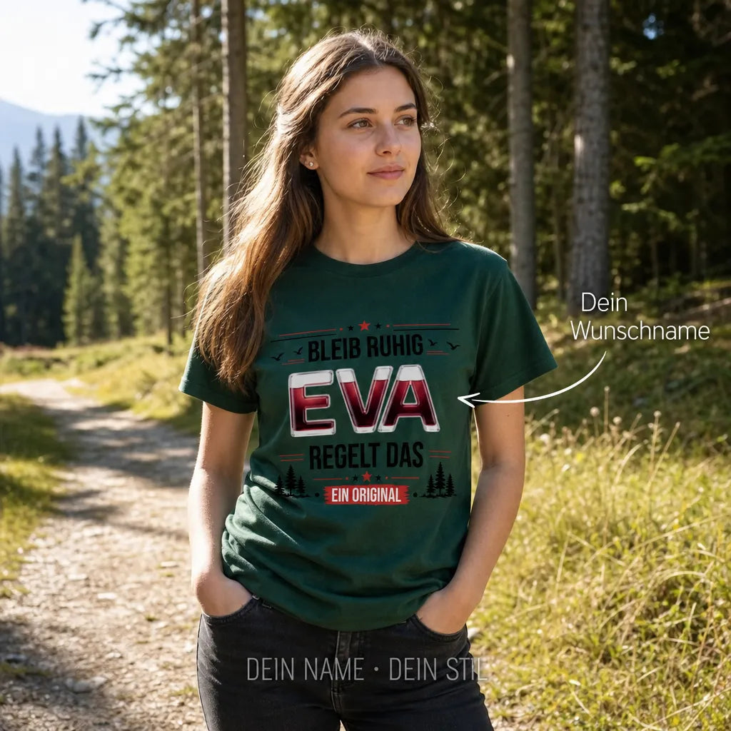 Personalisiertes Original T-Shirt mit Namen - Geboren echt, keine Kopie