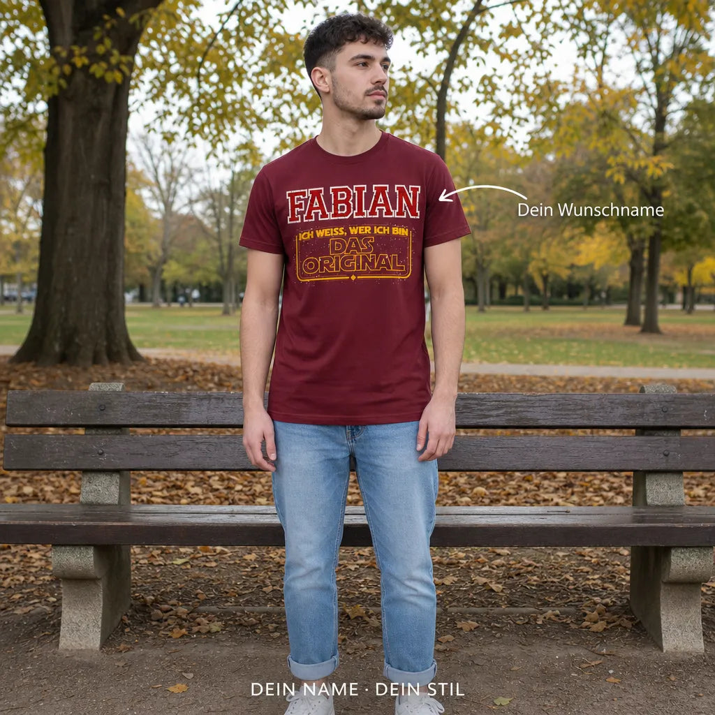 Personalisiertes Spruch T-Shirt mit Namen - Bleib ruhig, sie regelt das