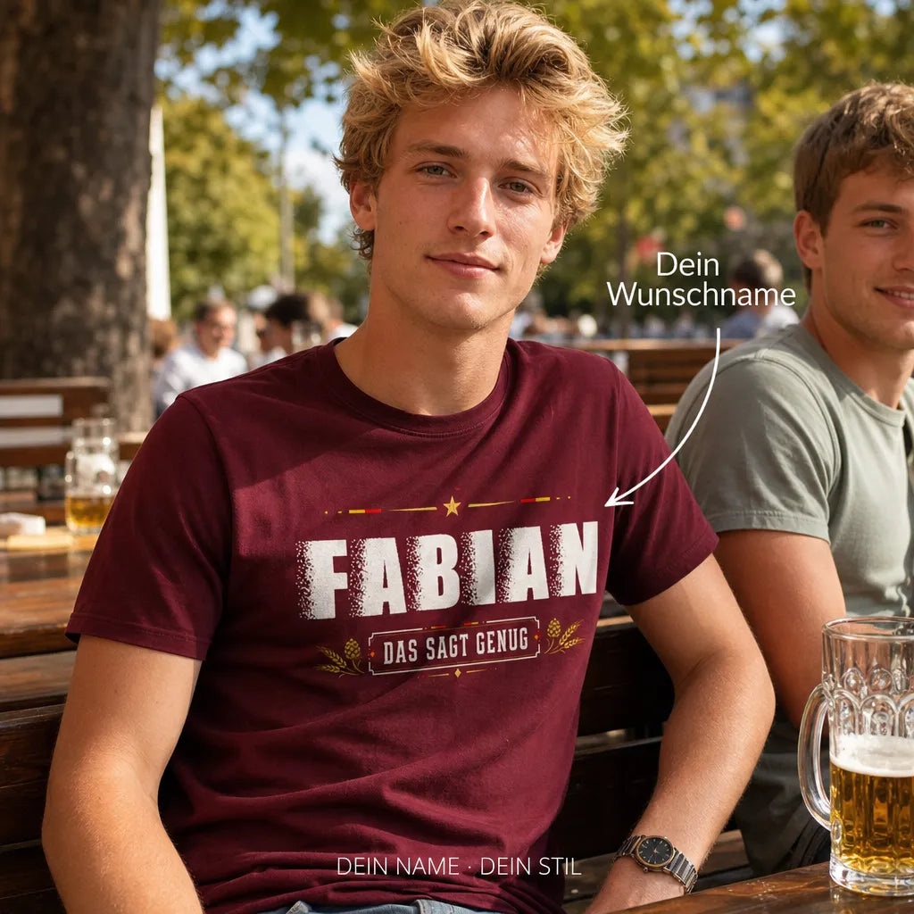 Personalisiertes Original T-Shirt mit Namen - Ein echtes deutsches Original