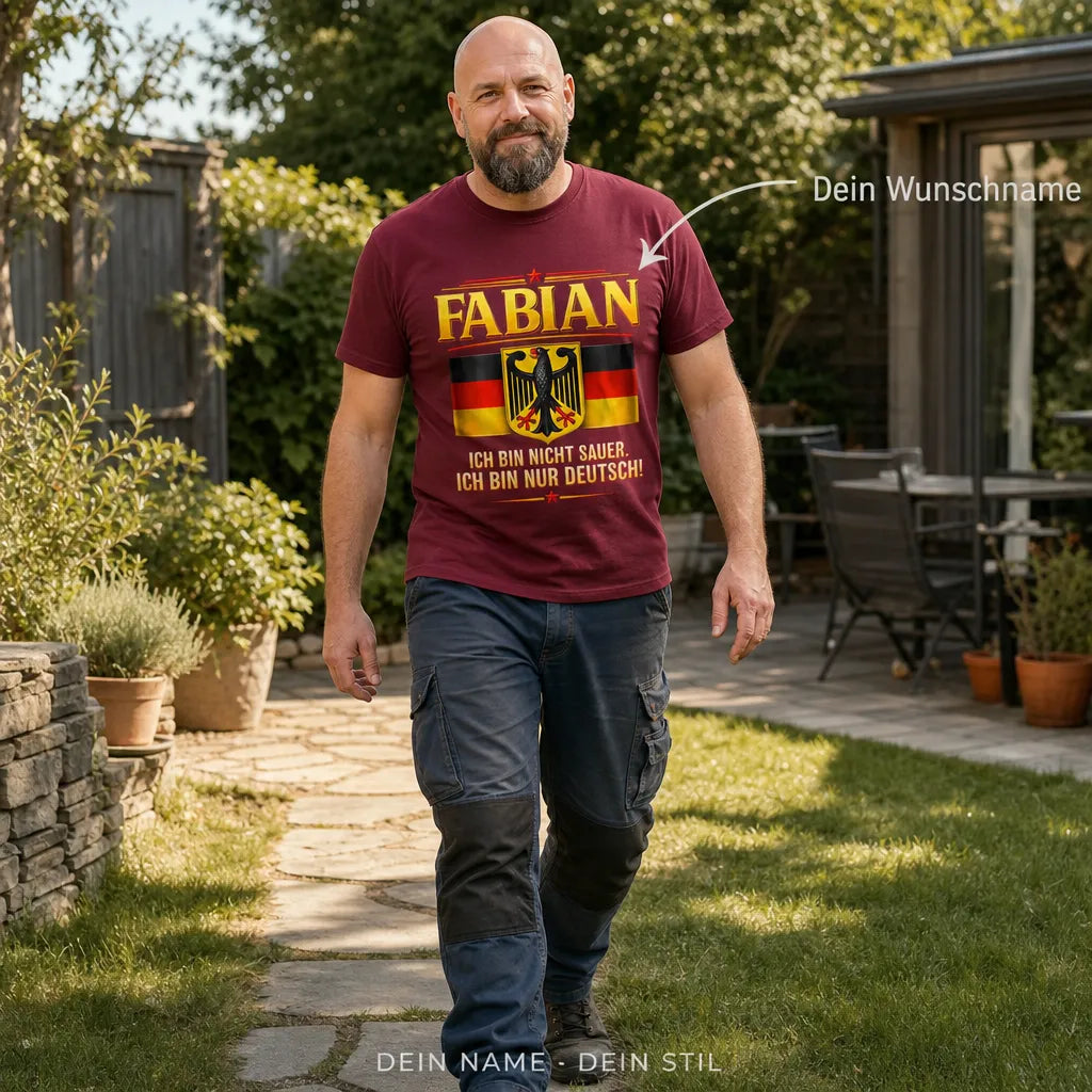 Personalisiertes Deutschland T-Shirt mit Namen - Natürlich habe ich Recht!