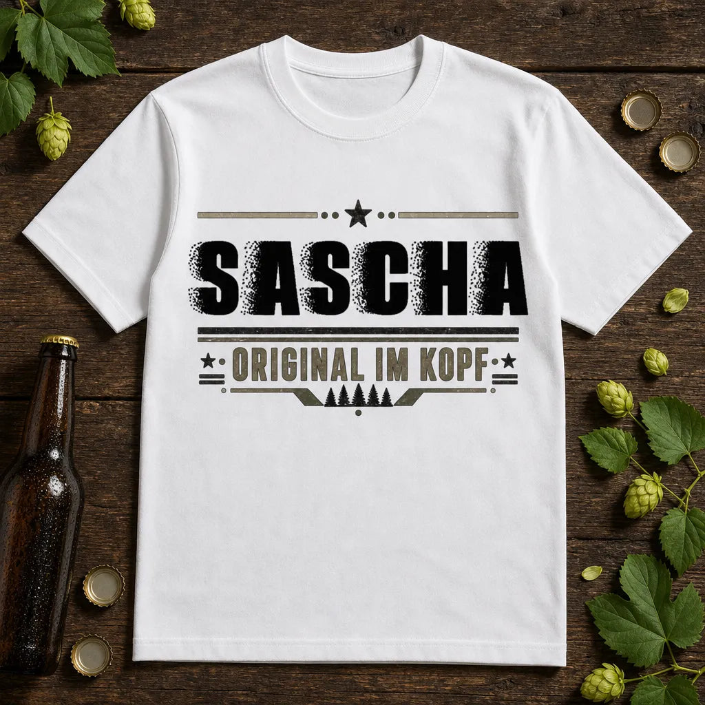 Personalisiertes Natur Outdoor T-Shirt mit Namen - Original im Kopf