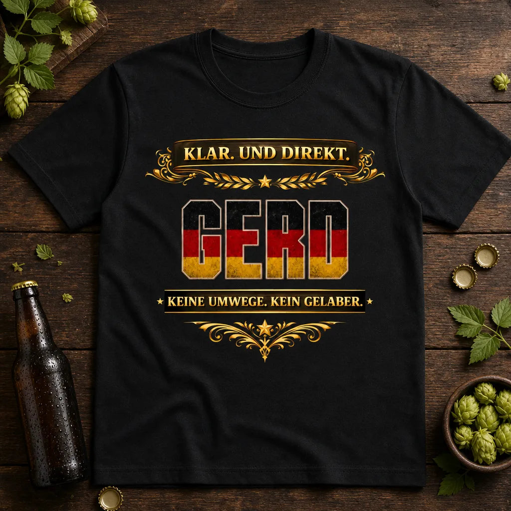 Personalisiertes Persönlichkeit T-Shirt mit Namen - Klar, direkt, kein Gelaber