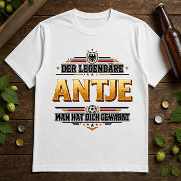 Personalisiertes Fußball T-Shirt mit Namen - Man hat dich gewarnt