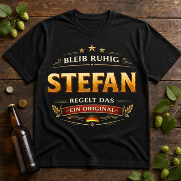 Personalisiertes Original T-Shirt mit Namen - Bleib ruhig, ich regel das