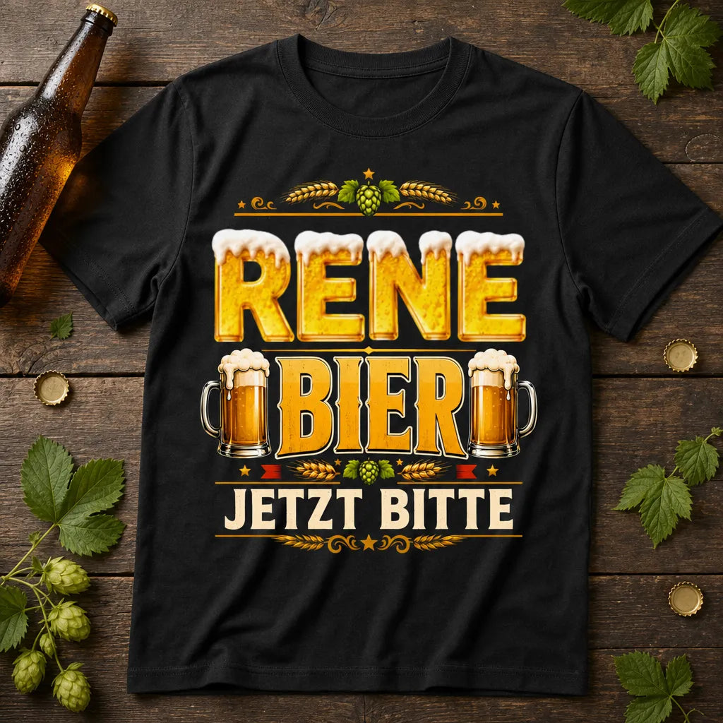 Personalisiertes Bier T-Shirt mit Namen - Jetzt Bitte!